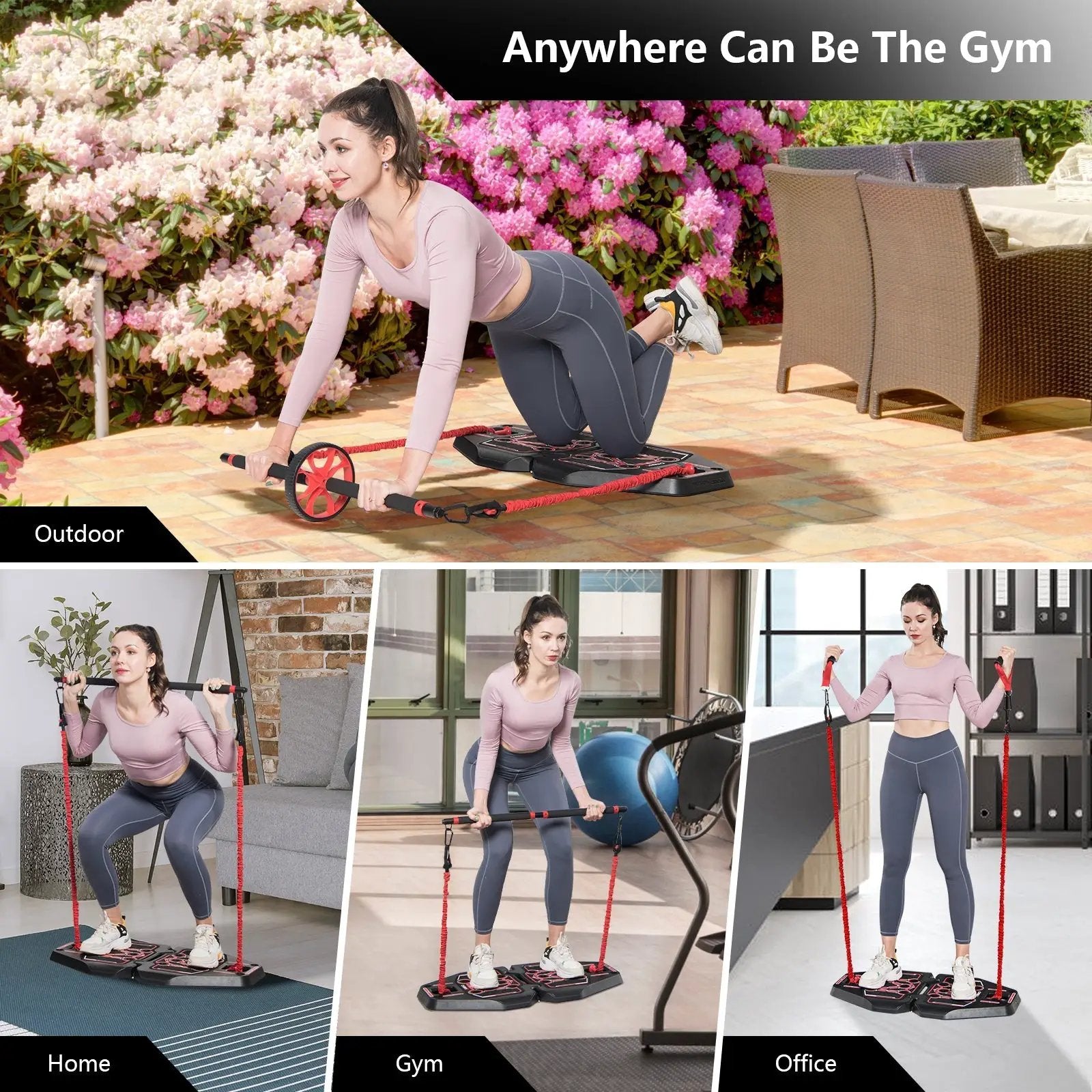 All-in-one Portable Pushup Board with Bag by DirectDeals