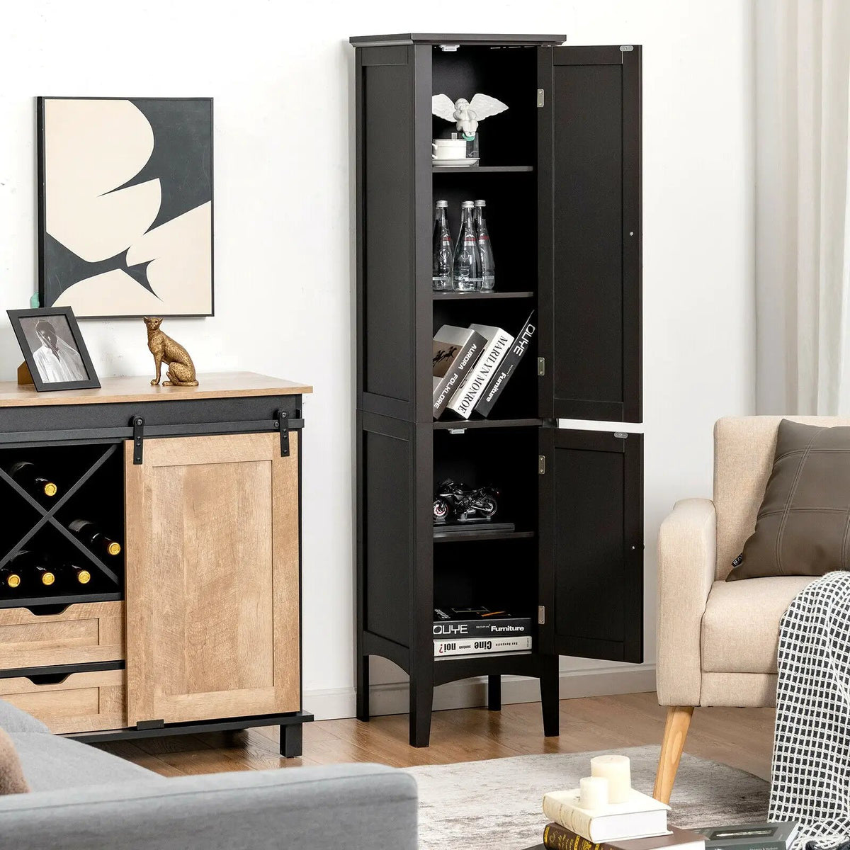 Freestanding Bathroom Storage Cabinet for Kitchen and Living Room by DirectDeals