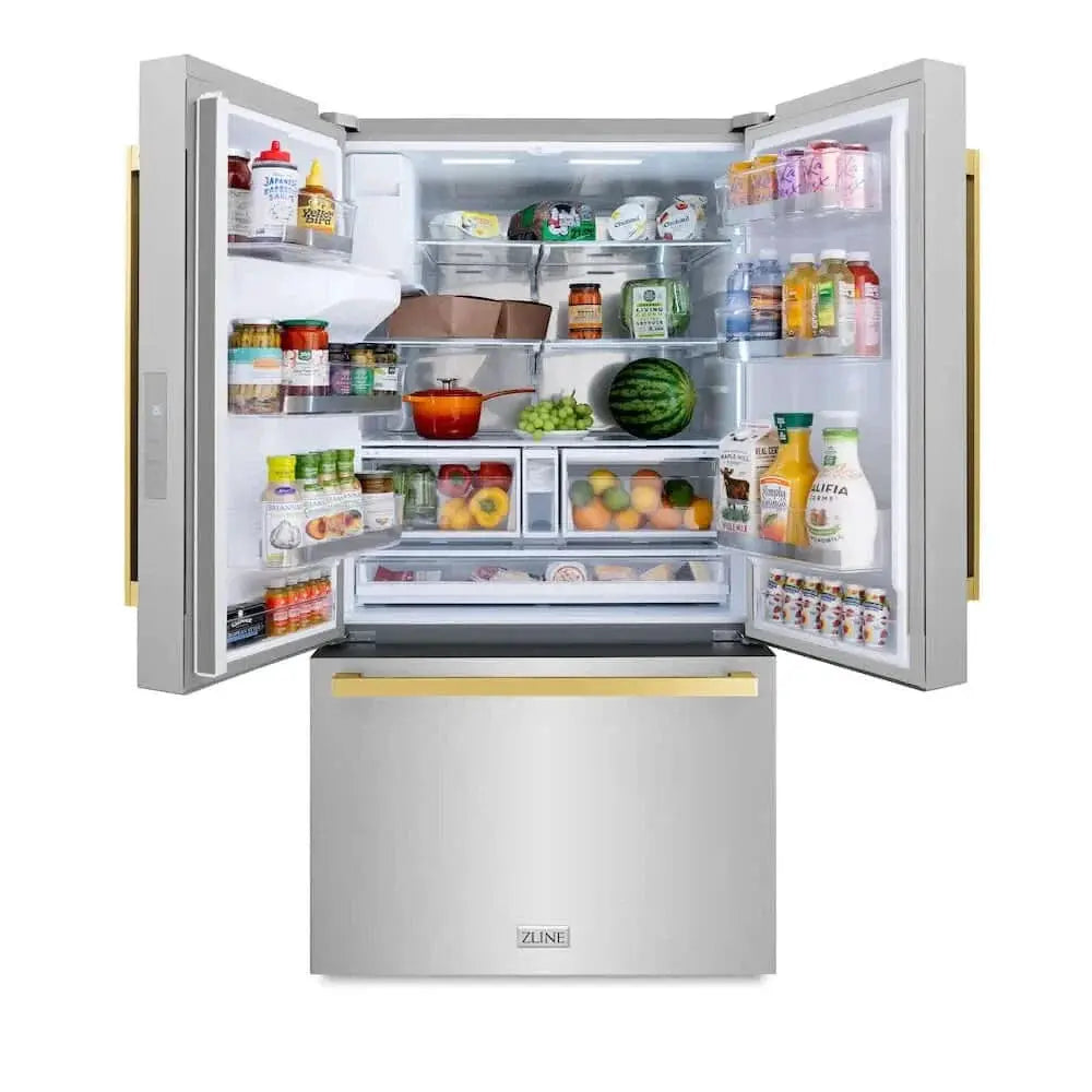 ZLINE 36" Refrigerator, Water, Ice Dispenser, Fingerprint Resistant, RSMZ-W-36-FG by Farmhouse Kitchen and Bath