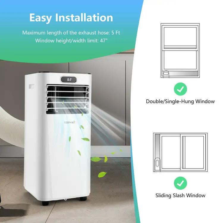 8000BTU 3-in-1 Portable Air Conditioner with Remote Control by DirectDeals