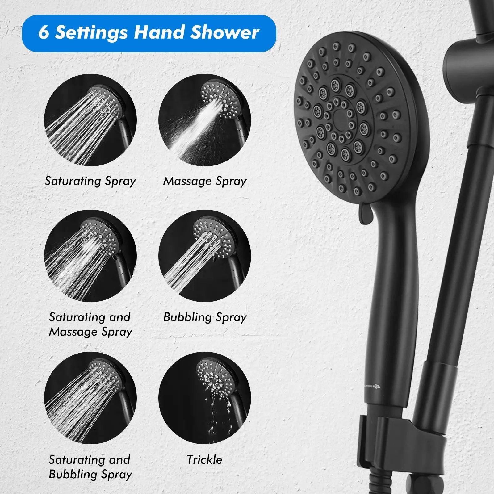 High Pressure Combo Handheld Shower Head by DirectDeals