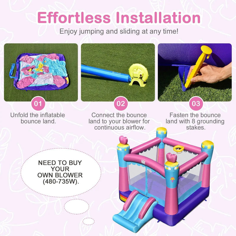 3-in-1 Princess Theme Inflatable Castle without Blower by DirectDeals
