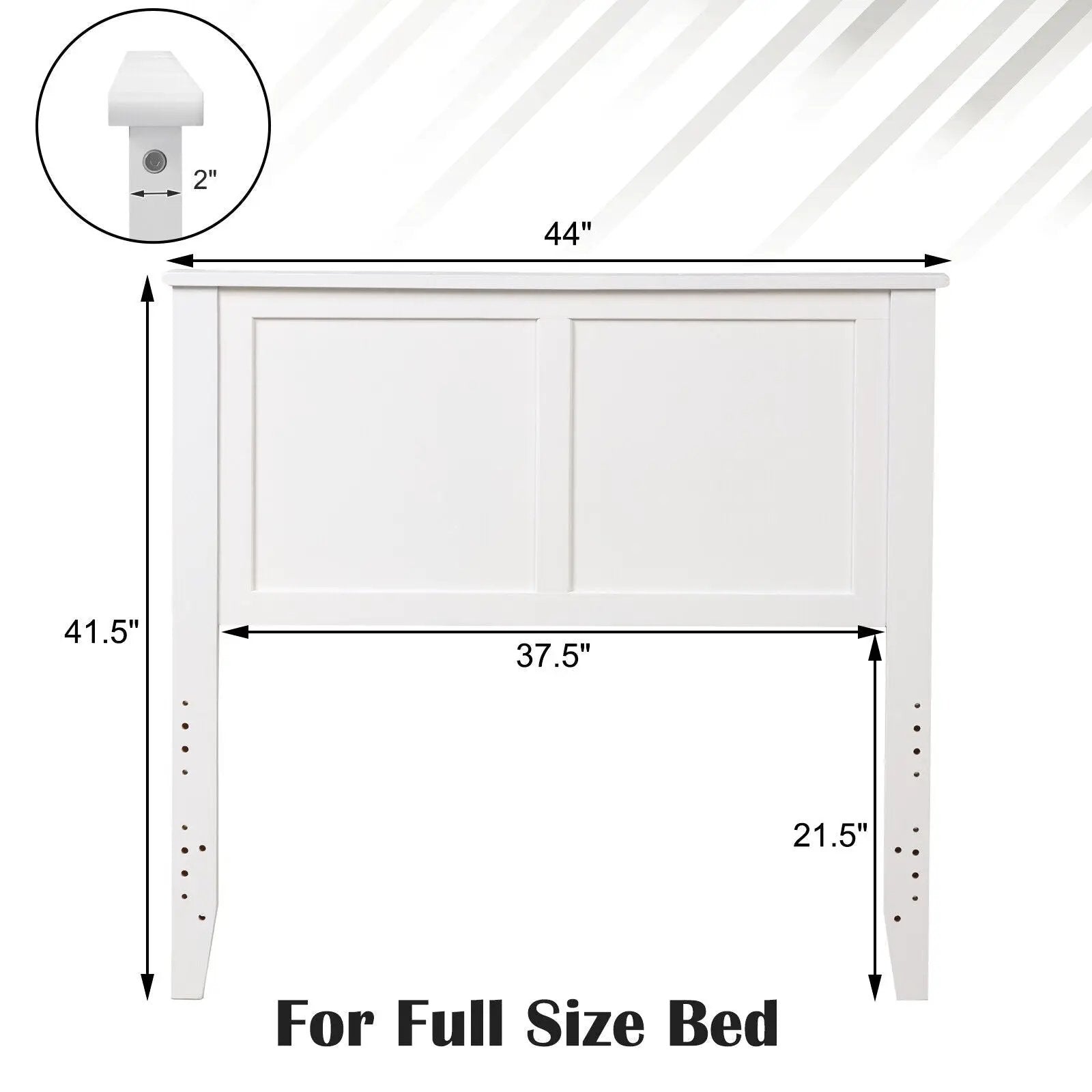 Solid Wood Flat Panel Headboard for Twin-size Bed by DirectDeals