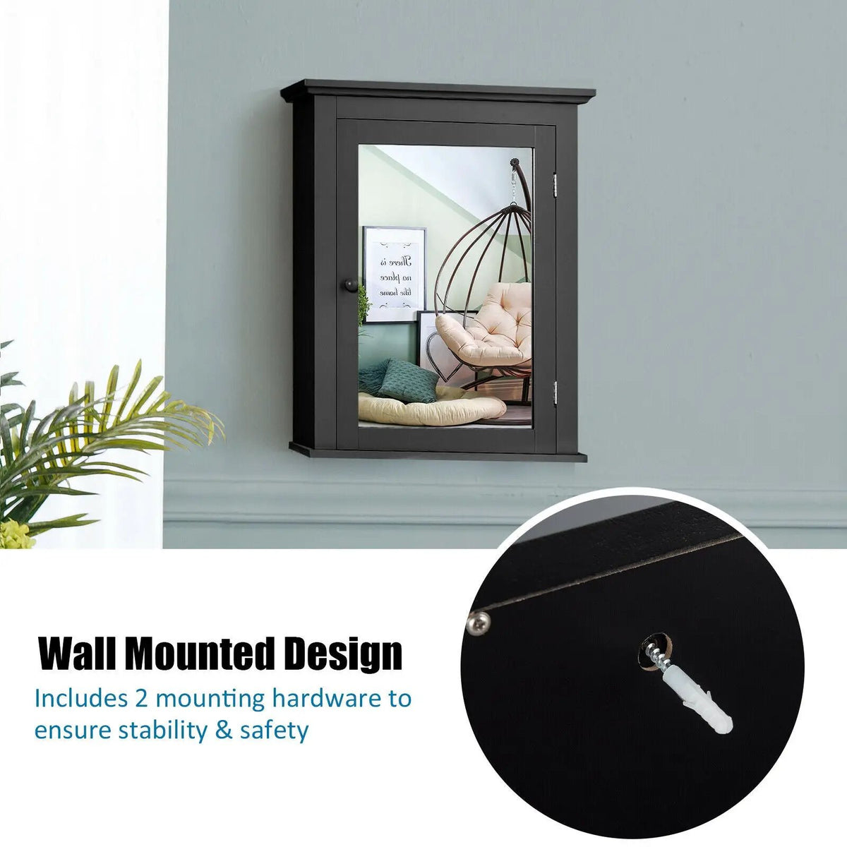 Bathroom Wall Mounted Storage Mirror Medicine Cabinet by DirectDeals