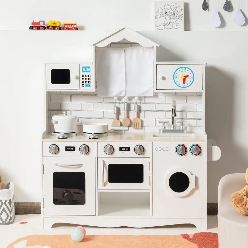 Wooden Kids Kitchen with Washing Machine by DirectDeals