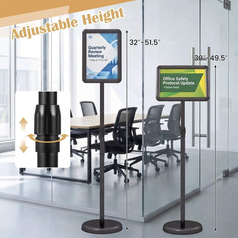 Adjustable Sign Holder Stand with 360° Rotation - 8.5 x 11 Inch by DirectDeals