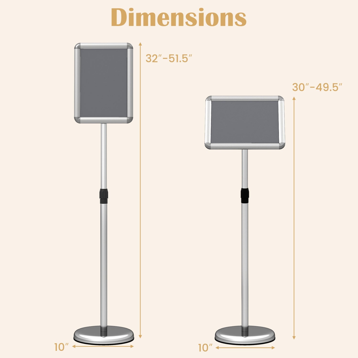 Adjustable Sign Holder Stand with 360° Rotation - 8.5 x 11 Inch by DirectDeals