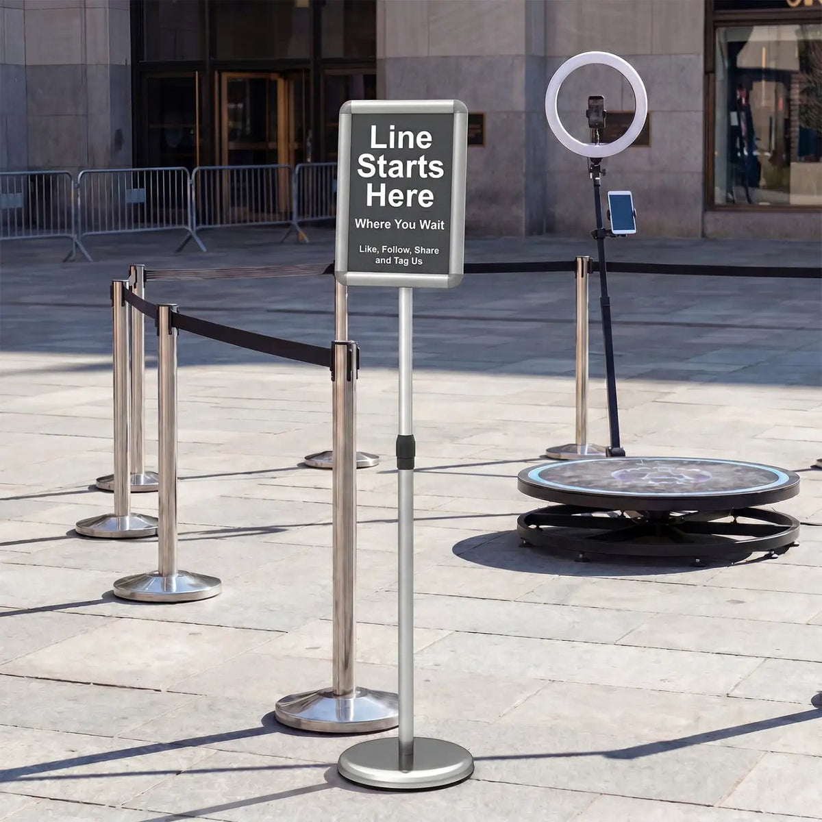 Adjustable Sign Holder Stand with 360° Rotation - 8.5 x 11 Inch by DirectDeals