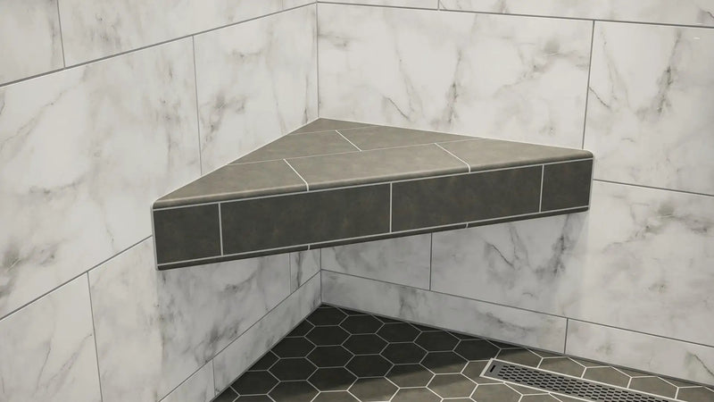 The Original Floating Corner Shower Bench Kit™ by The Original Granite Bracket
