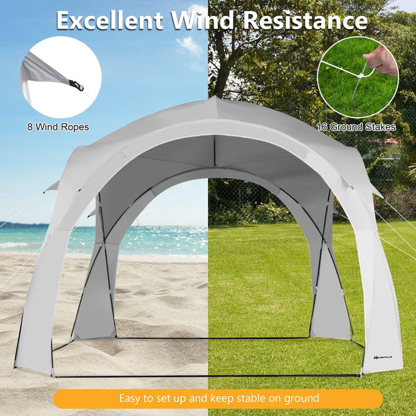 11 x 11 Feet Patio Sun Shade Shelter Canopy Tent Portable UPF 50+ Outdoor Beach-White, photo 2 of 8