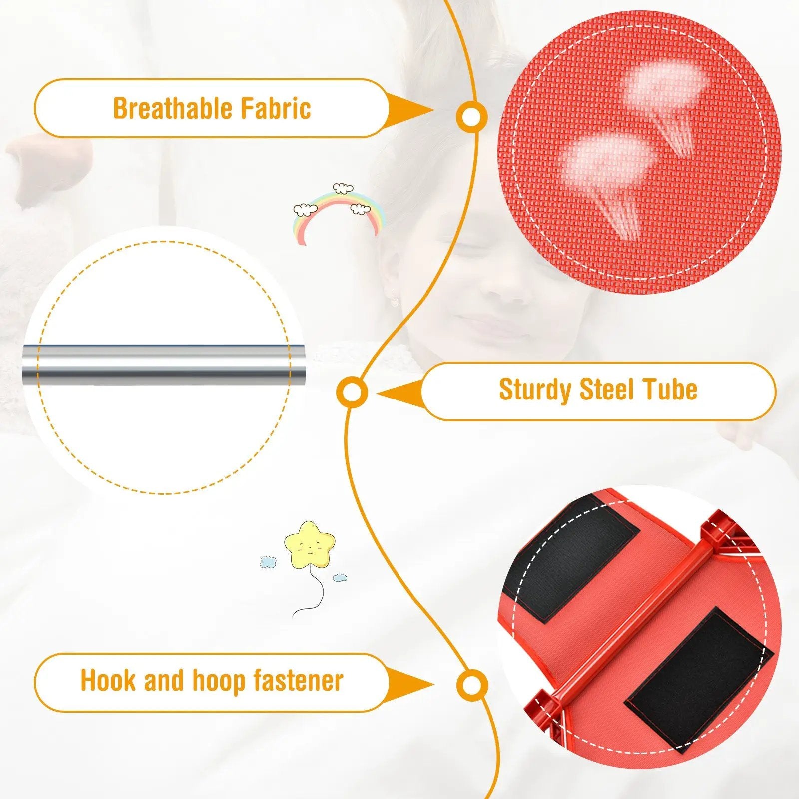 Pack of 4 Colorful Kids Stackable Naptime Cot by DirectDeals