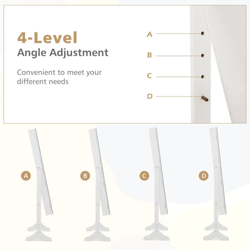 Standing Jewelry Cabinet with Full Length Mirror by DirectDeals