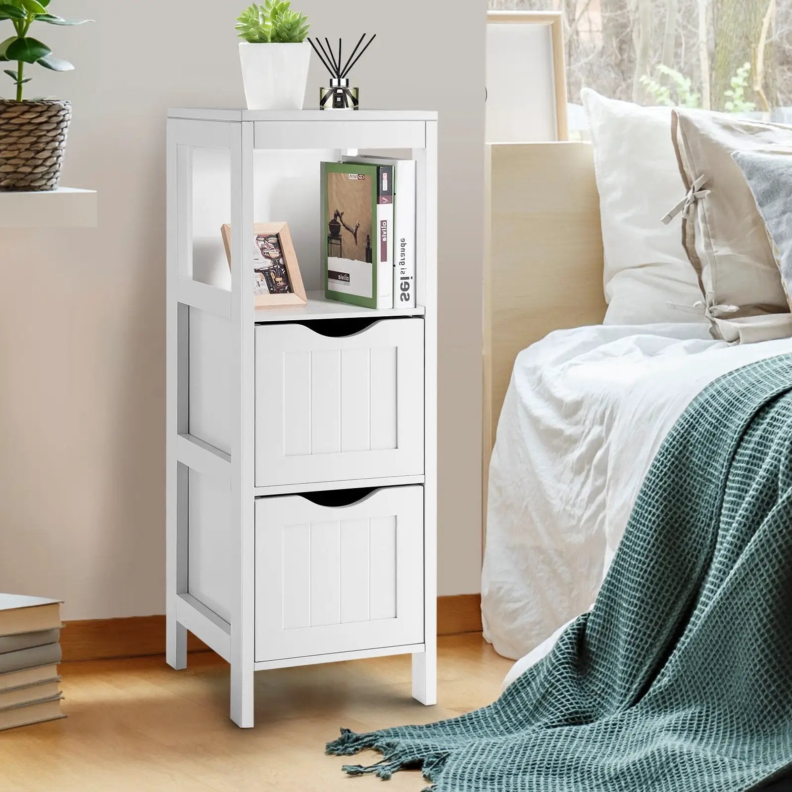 Freestanding Storage Cabinet with 2 Removable Drawers for Bathroom by DirectDeals