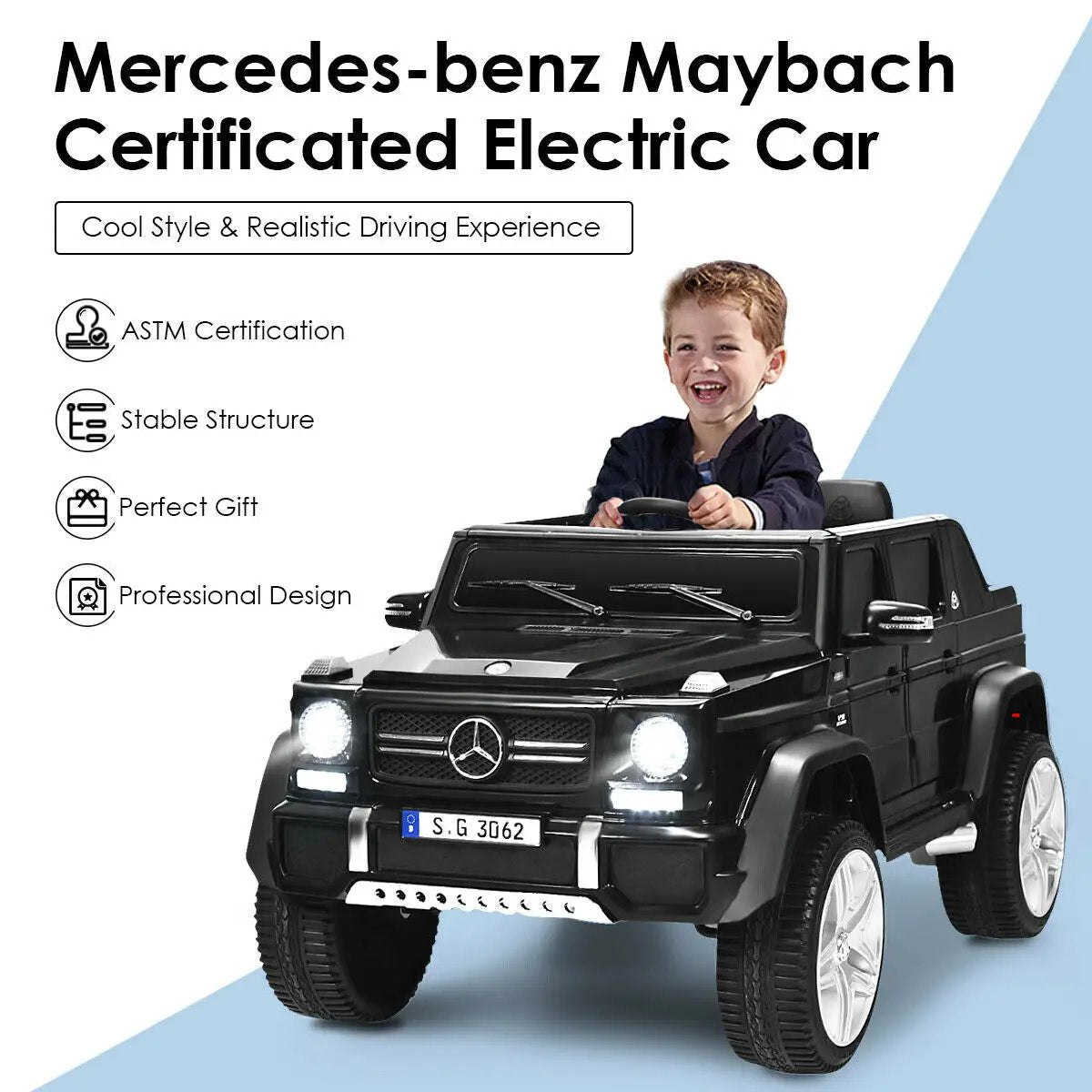 12V Licensed Mercedes-Benz Kids Ride On Car by DirectDeals