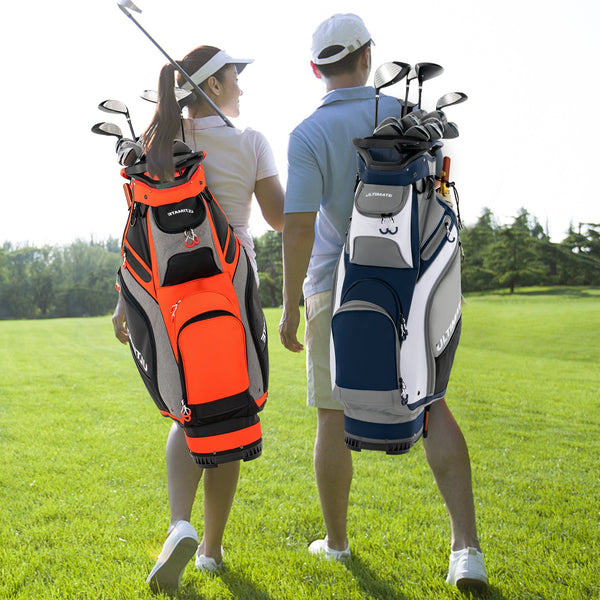 10.5 Inch Golf Stand Bag with 14 Way Dividers and 7 Zippered Pockets, photo 2 of 16