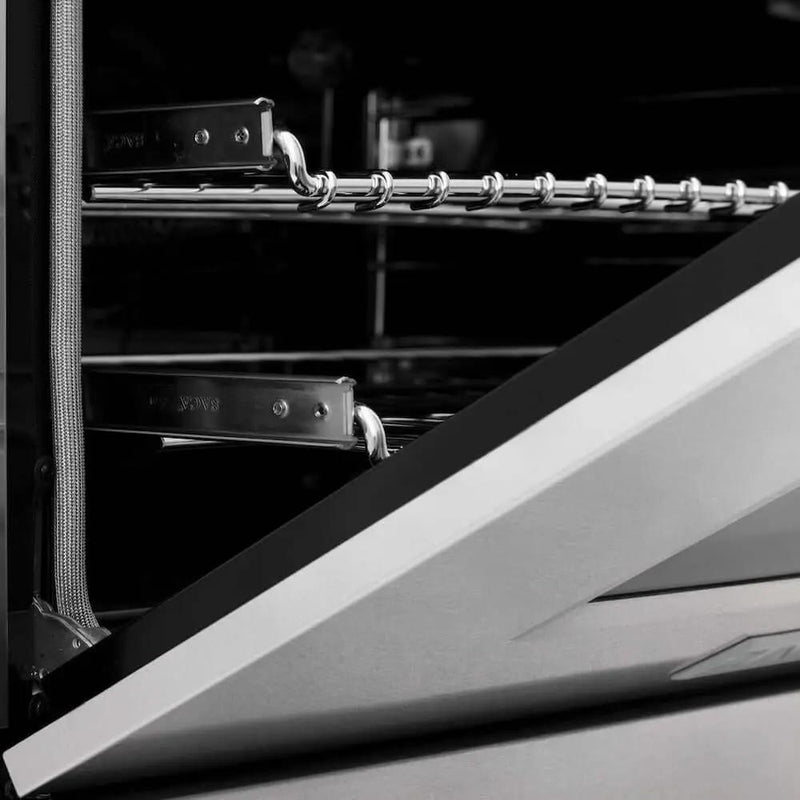 ZLINE 60" Autograph Edition Dual Fuel Range, DuraSnow, RASZ-SN-60-CB by Farmhouse Kitchen and Bath
