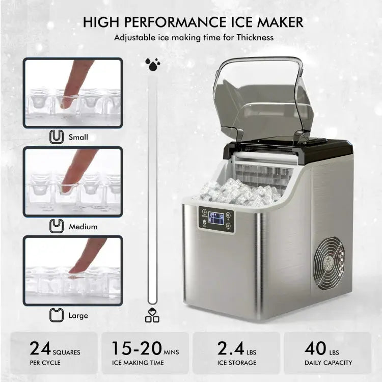 Portable Ice Maker with Scoop & Basket by DirectDeals