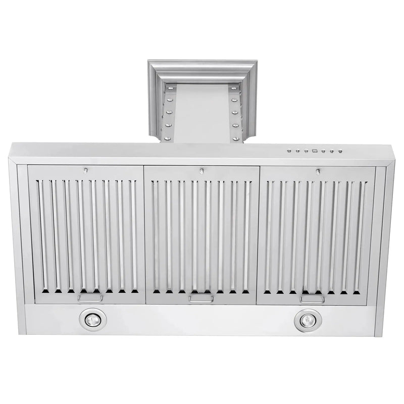 ZLINE 36" Designer Series Stainless Island Range Hood, KB2i-4SSXS-36 by Farmhouse Kitchen and Bath