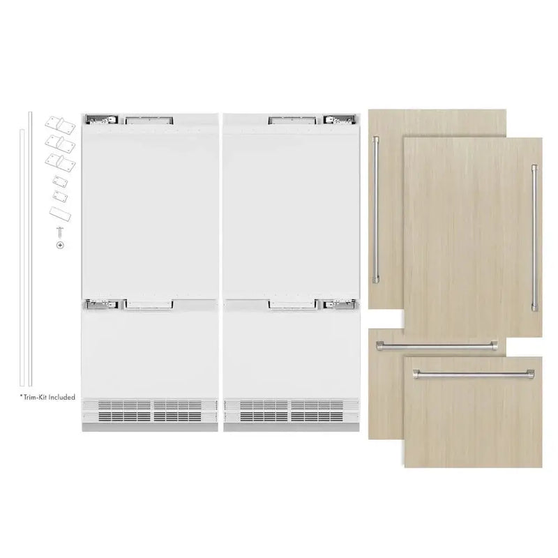 ZLINE 72" Panel Ready Built-In Bottom Freezer Refrigerator,Water Dispenser, Ice Maker, RBIT-72 by Farmhouse Kitchen and Bath