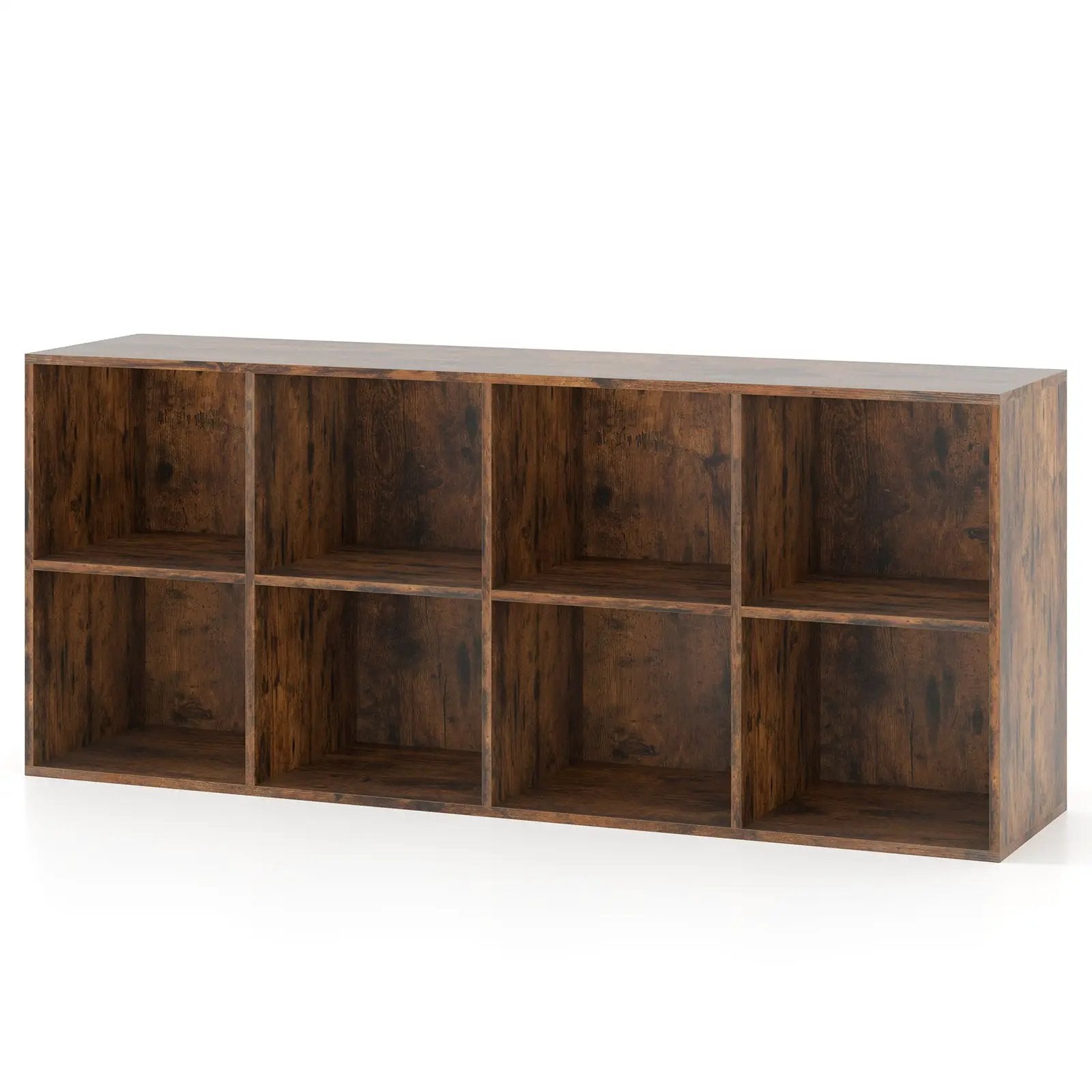 8-Cube Bookcase Bookshelf with 2 Anti-Tipping Kits Storage Organizer by DirectDeals