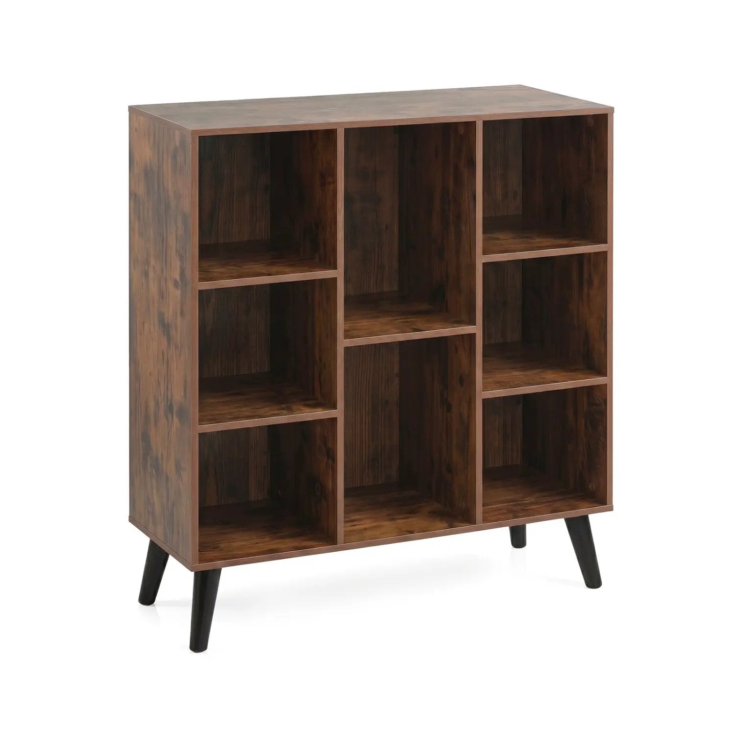 8-Cube Bookcase with Raised Legs - Rustic Brown by DirectDeals