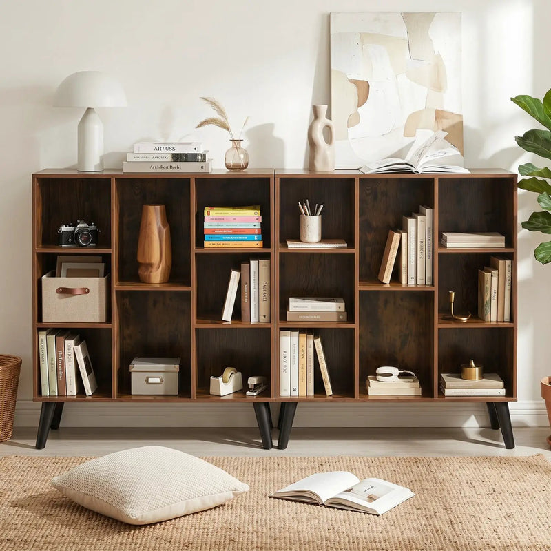8-Cube Bookcase with Raised Legs - Rustic Brown by DirectDeals