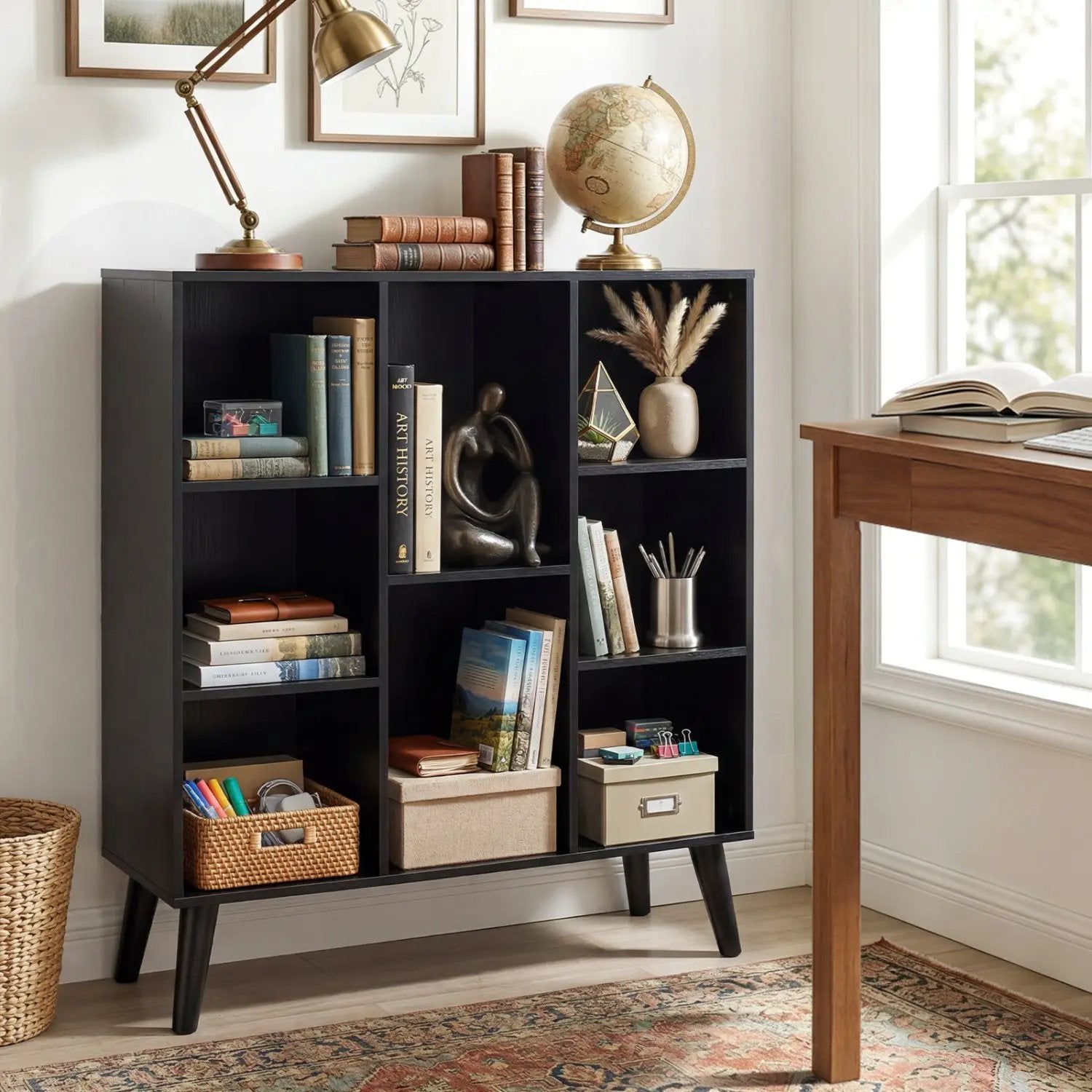 8-Cube Bookcase with Raised Support Legs by DirectDeals