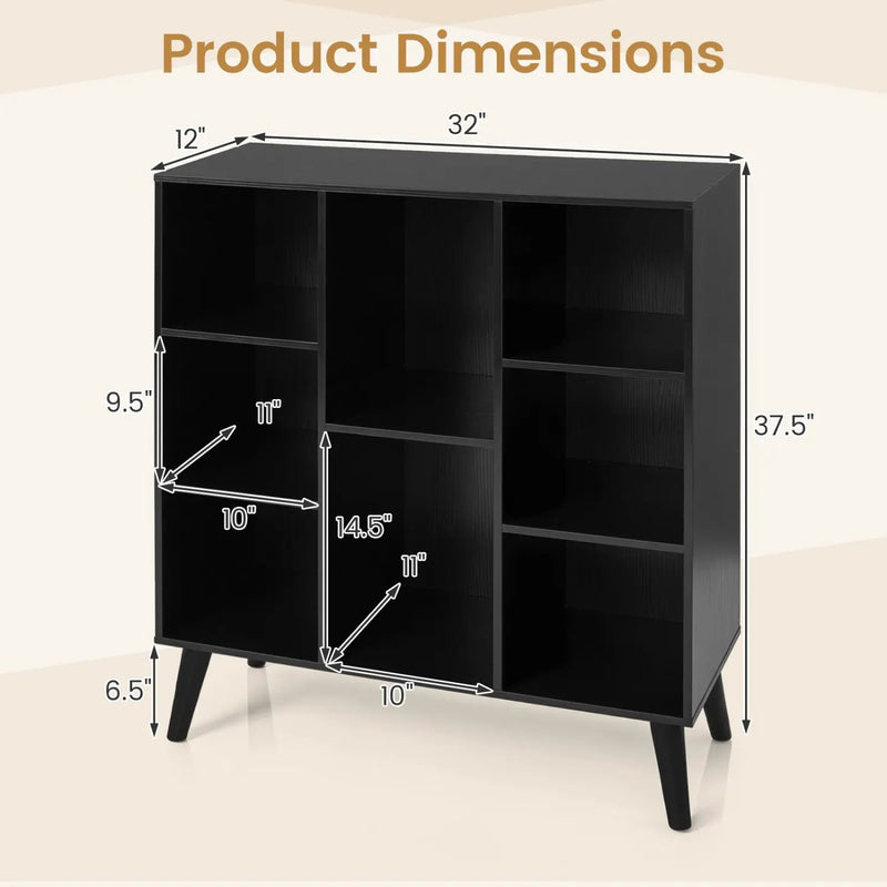 8-Cube Bookcase with Raised Support Legs by DirectDeals