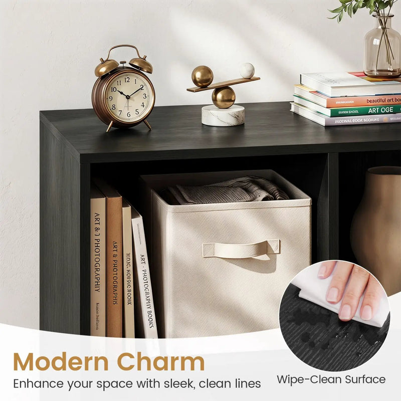 8-Cube Bookcase with Raised Support Legs by DirectDeals