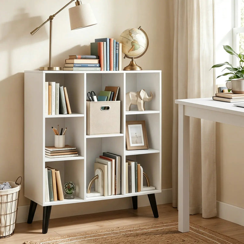 8-Cube Bookcase with Raised Support Legs by DirectDeals