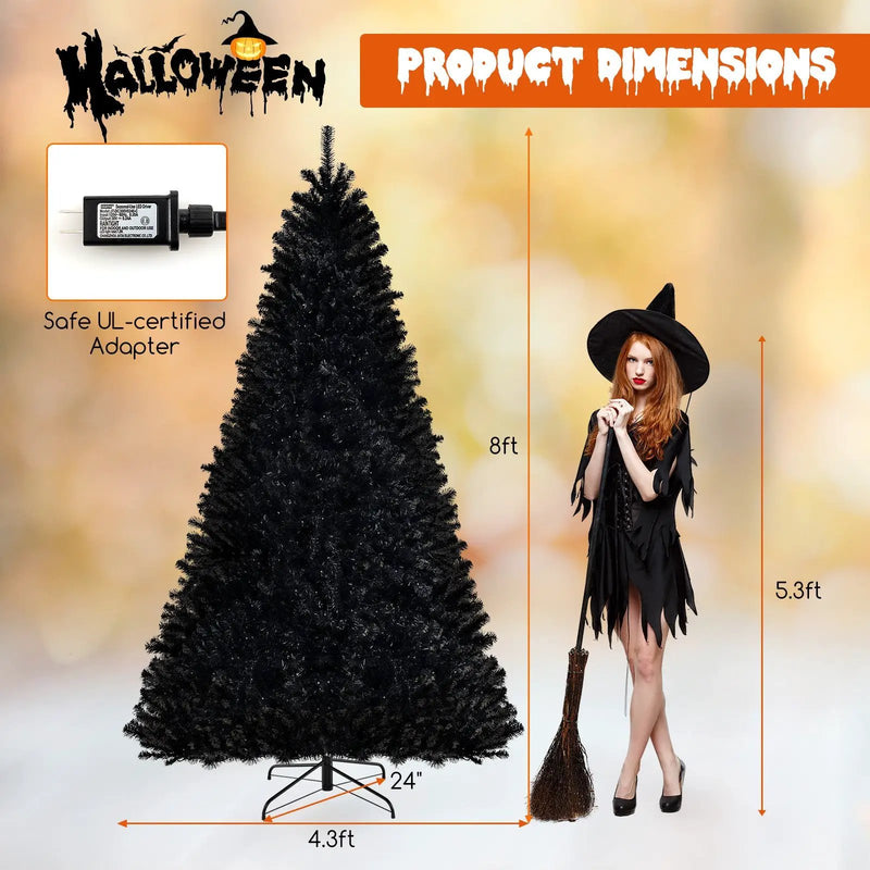 6/7/8 Feet Artificial Christmas Tree with 6 Lighting Modes and Spooky Sounds by DirectDeals
