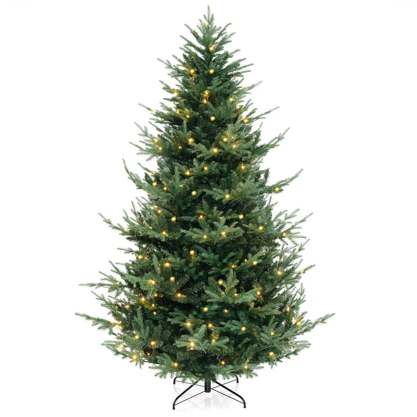 6 FT Pre-Lit Artificial Hinged Xmas Tree with 778 PVC and PE Branch Tips by DirectDeals