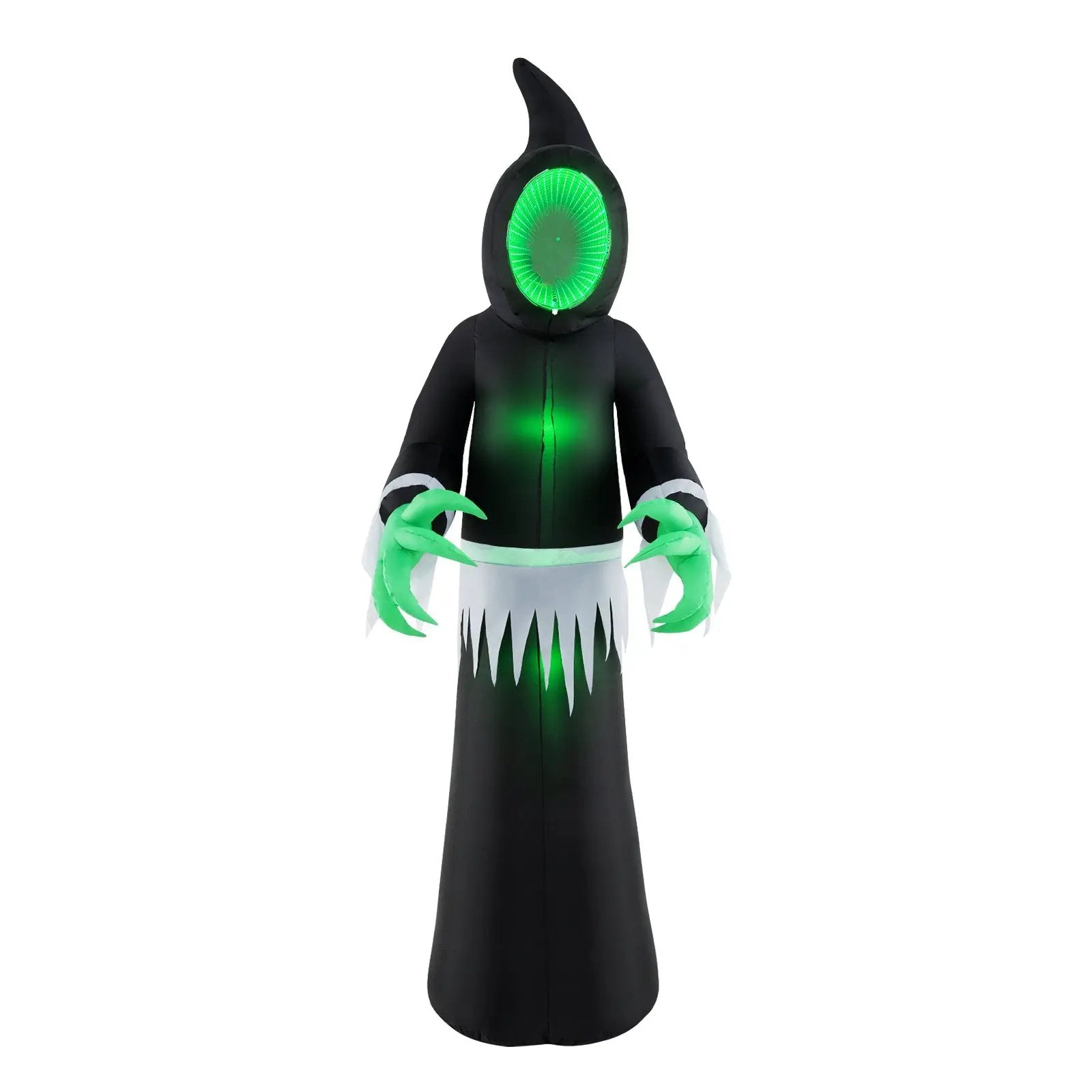 8 Feet Giant Halloween Inflatable Ghost with Built-in LED Lights and Mirror Face by DirectDeals