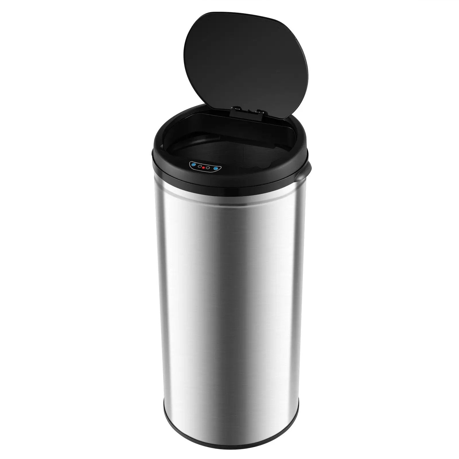 8 Gal Automatic Trash Can with Stainless Steel Frame Touchless Waste Bin-Silver by DirectDeals