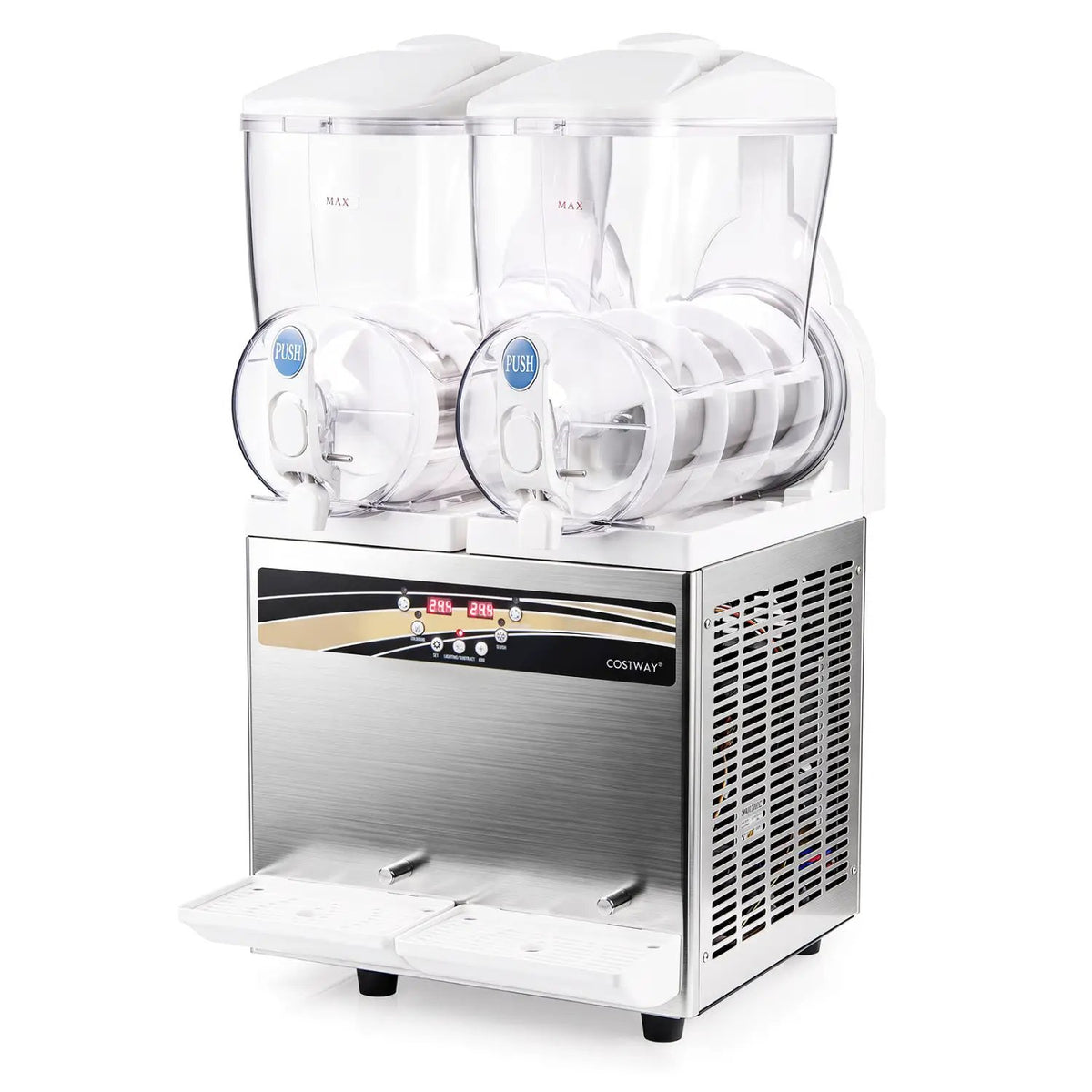 Commercial Slushie Machine 8 Gallon Dual Tank with LED Lights by DirectDeals