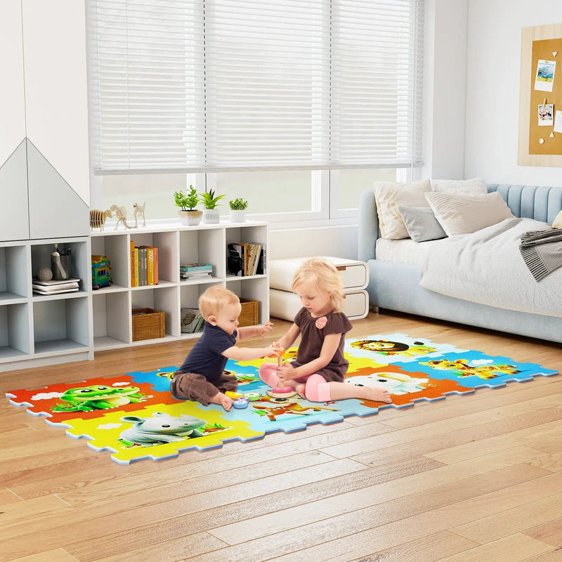 8-Piece Educational Animal Interlocking Baby Play Mat by DirectDeals