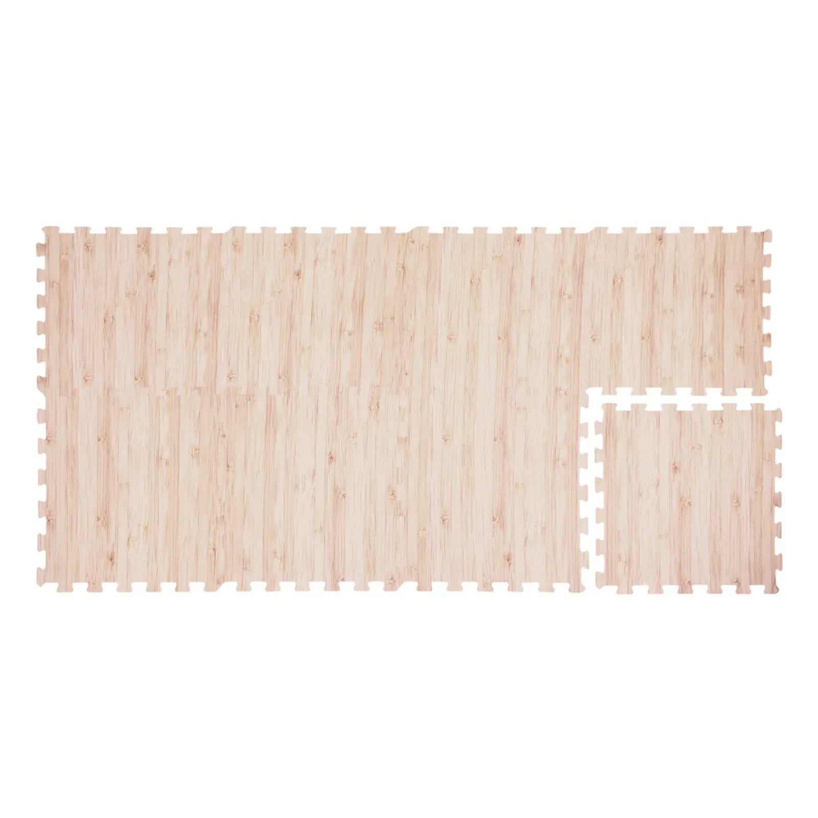 8 Pieces EVA Foam Floor Tiles with Wood Texture by DirectDeals
