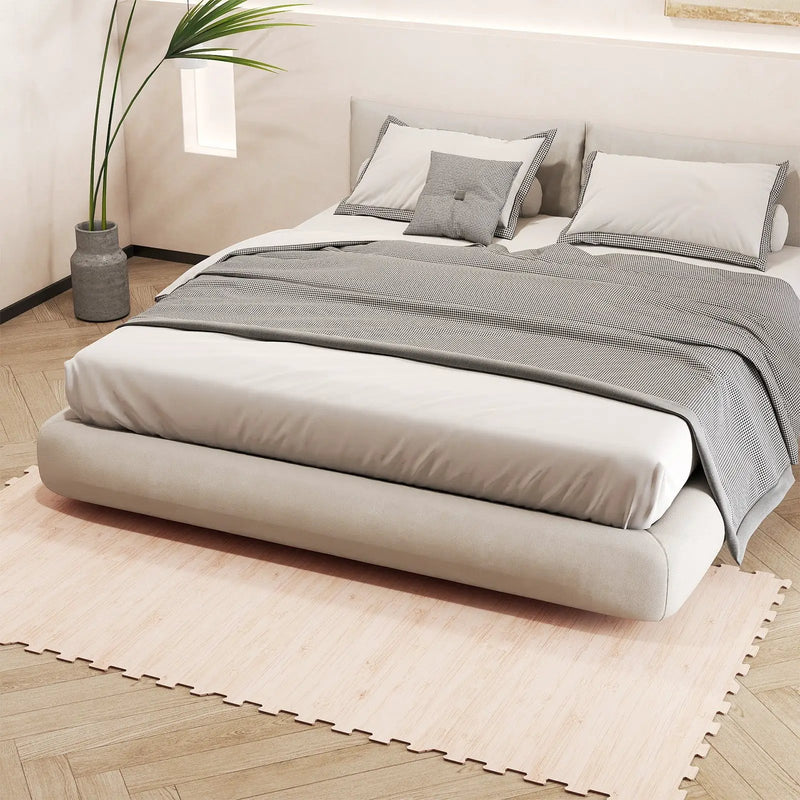 8 Pieces EVA Foam Floor Tiles with Wood Texture by DirectDeals