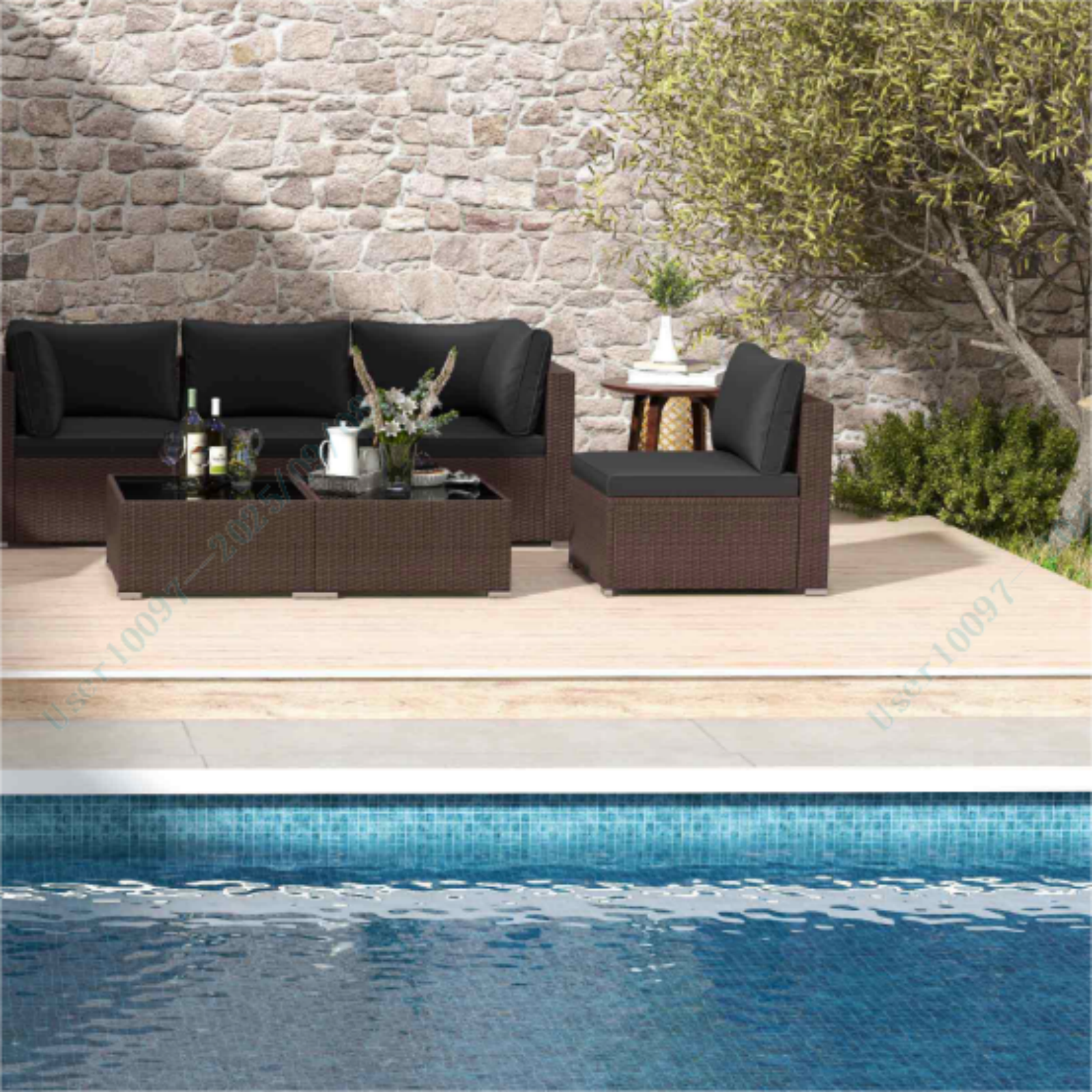 8 Pieces Patio Lounge Set: Comfort and Style Combined by DirectDeals