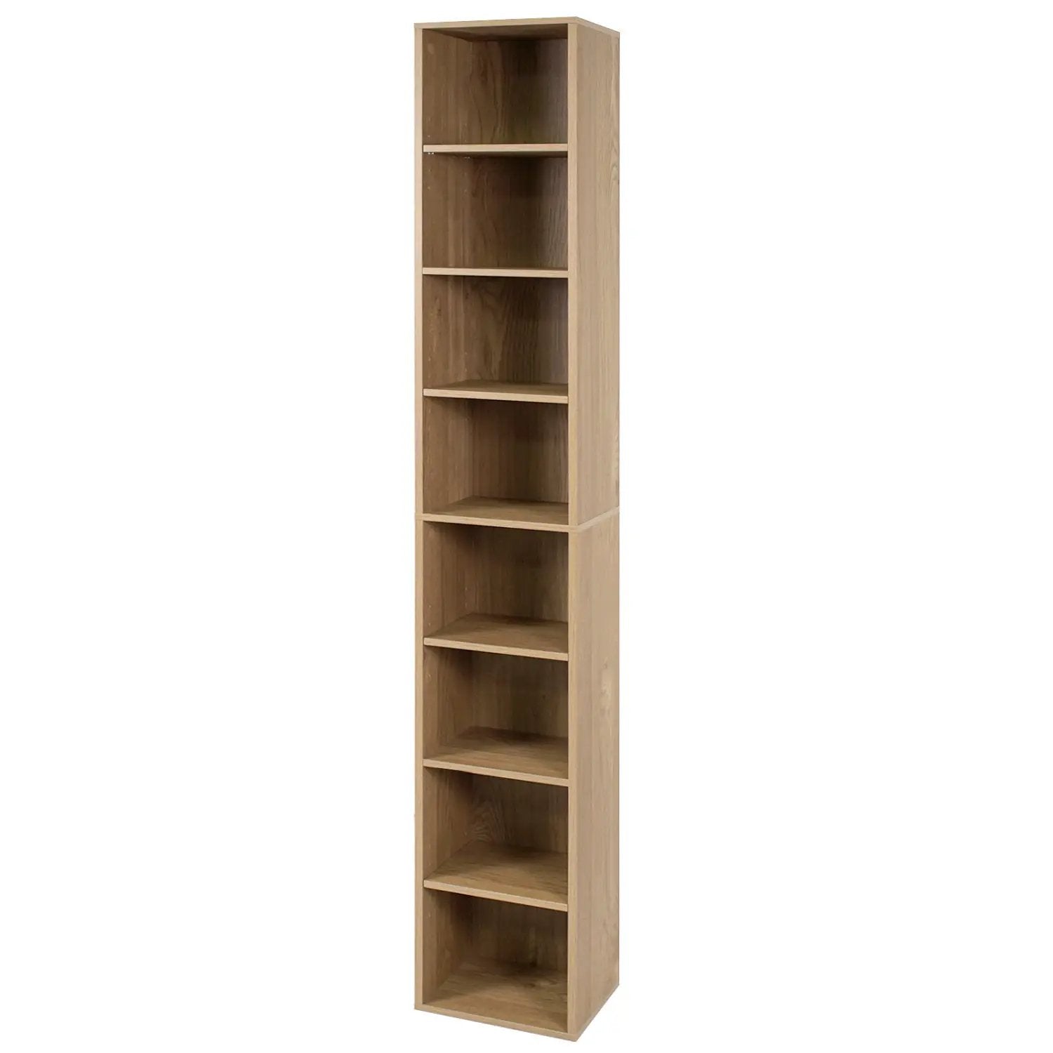 8-Tier Narrow Bookshelf with Adjustable Shelves by DirectDeals