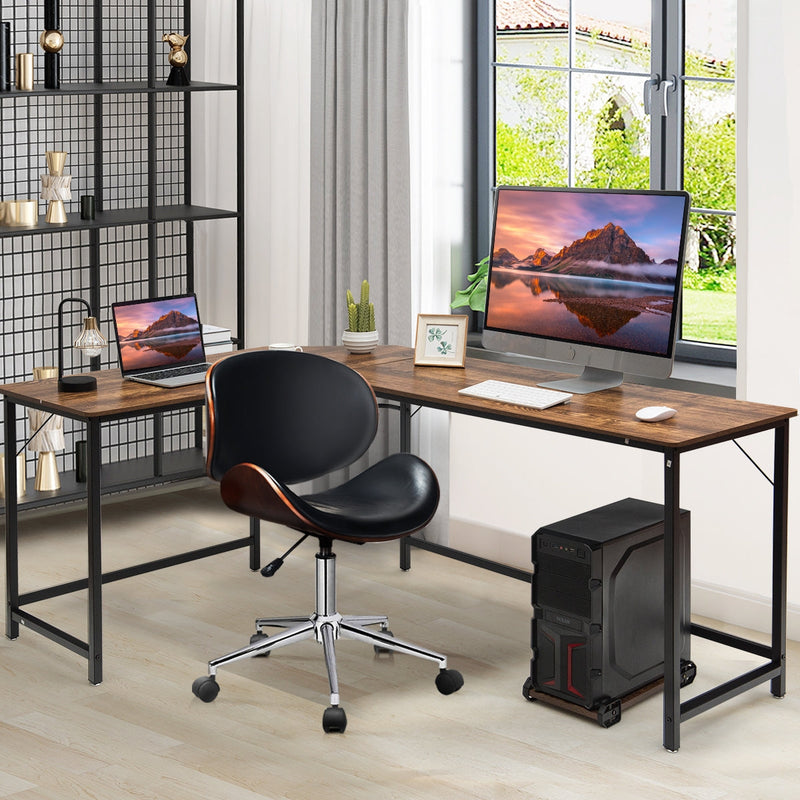 L Shaped Desk Corner Computer Desk PC Laptop Gaming Table Workstation by DirectDeals