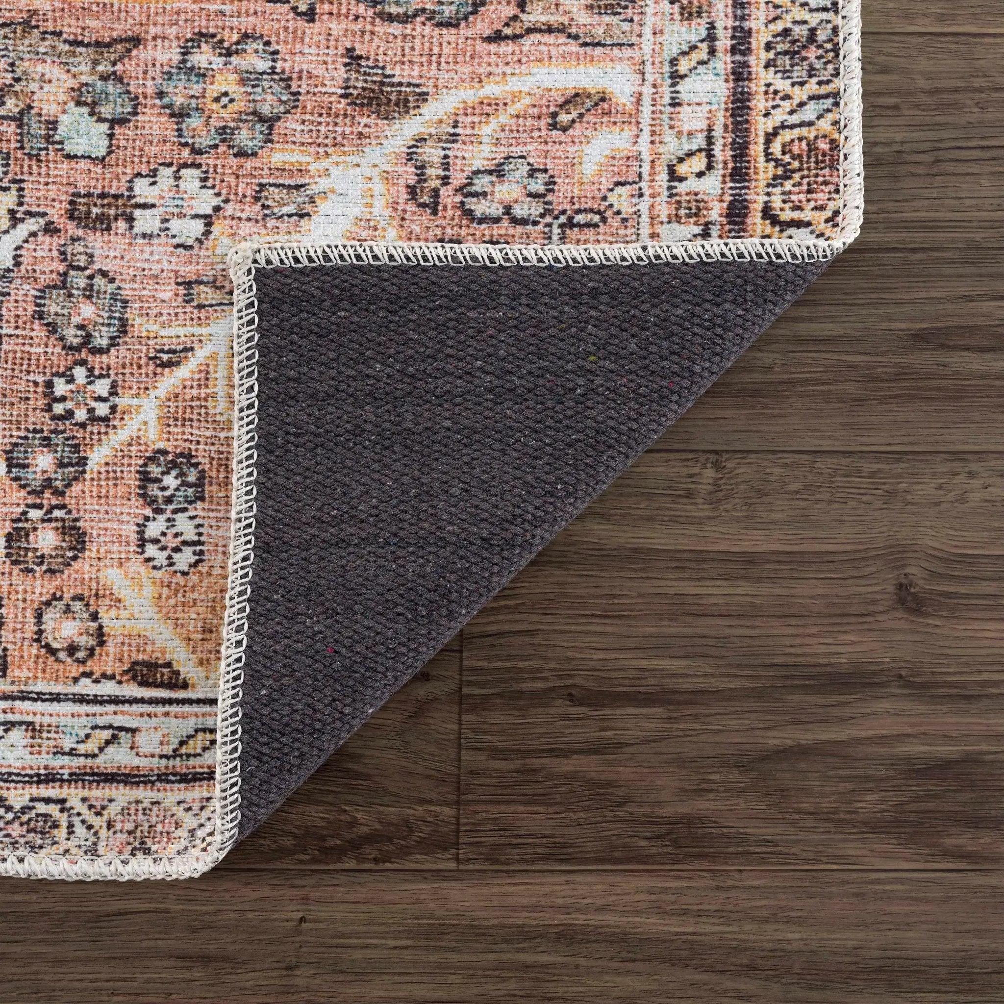 Flat Pile Urpi Red Washable Rug - Clearance by Boutique Rugs