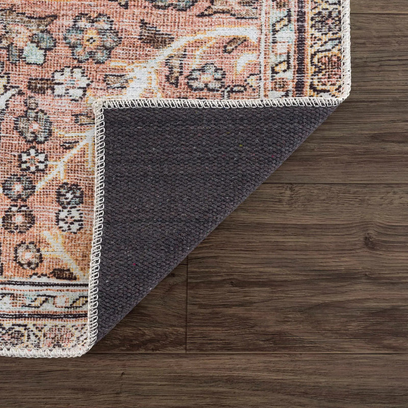 Flat Pile Urpi Red Washable Rug - Clearance by Boutique Rugs
