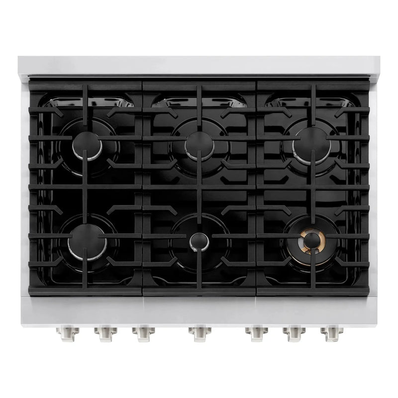 ZLINE 36"Paramount Dual Fuel Range Stainless Steel, SDR36 by Farmhouse Kitchen and Bath