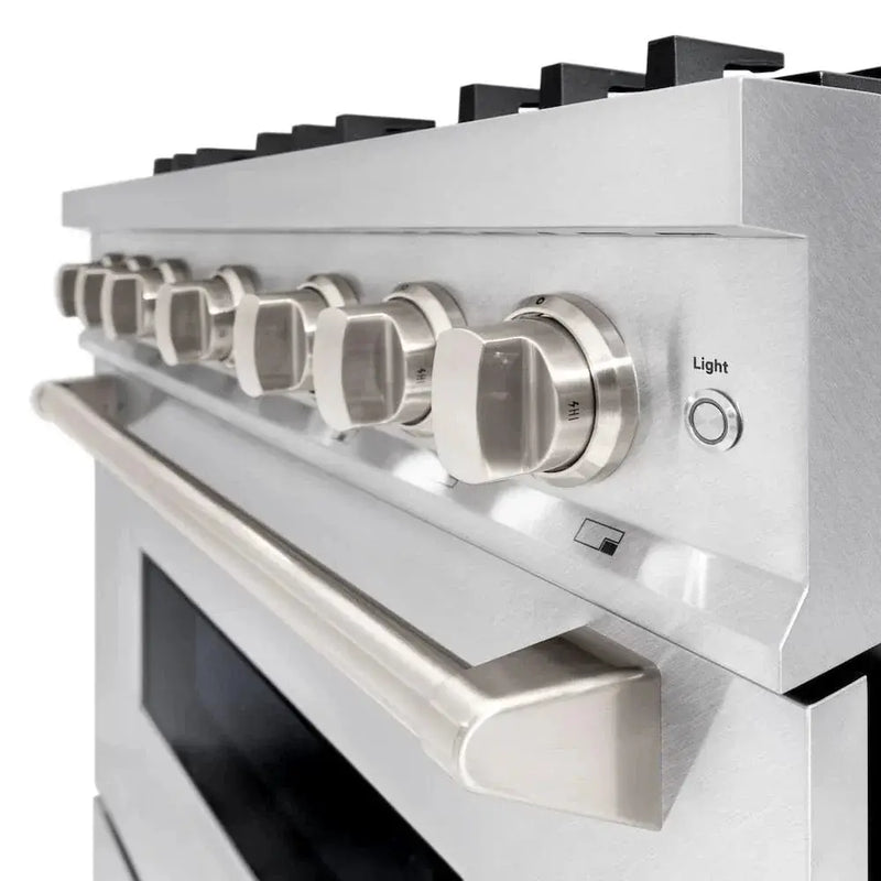 ZLINE 36" Classic Gas Range, Convection Gas Oven DuraSnow® Stainless Steel, CGRS-36 by Farmhouse Kitchen and Bath