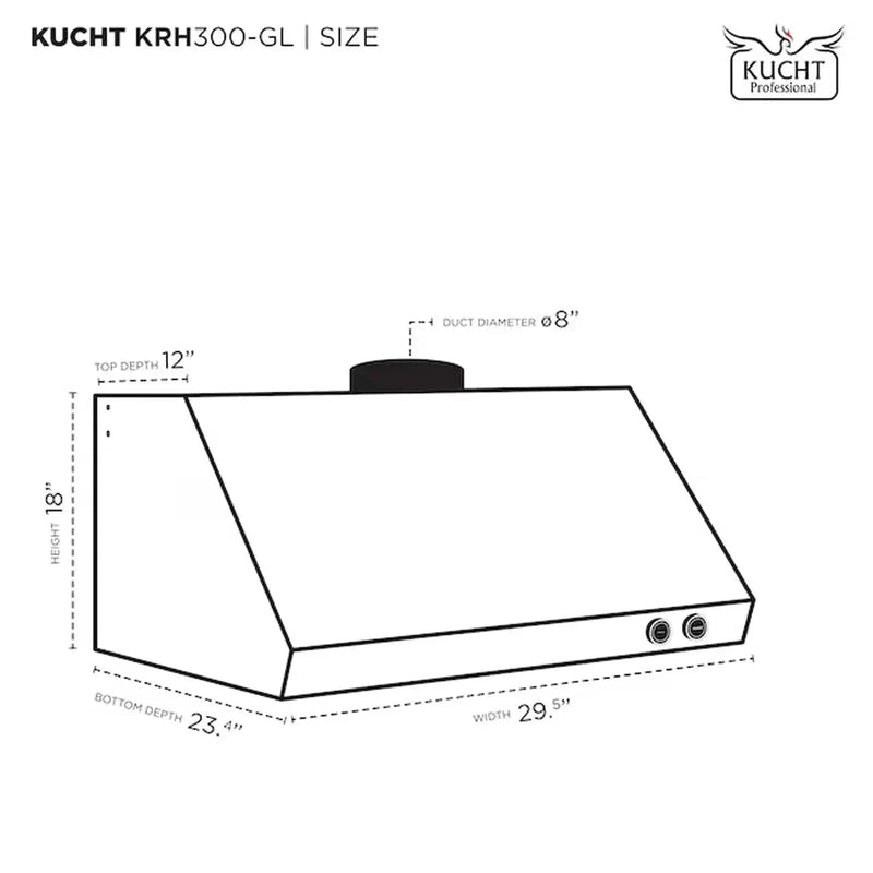 Kucht 60" Ducted Under Cabinet Range Hood Stainless Steel with Digital Controls KRH600-SS by Farmhouse Kitchen and Bath