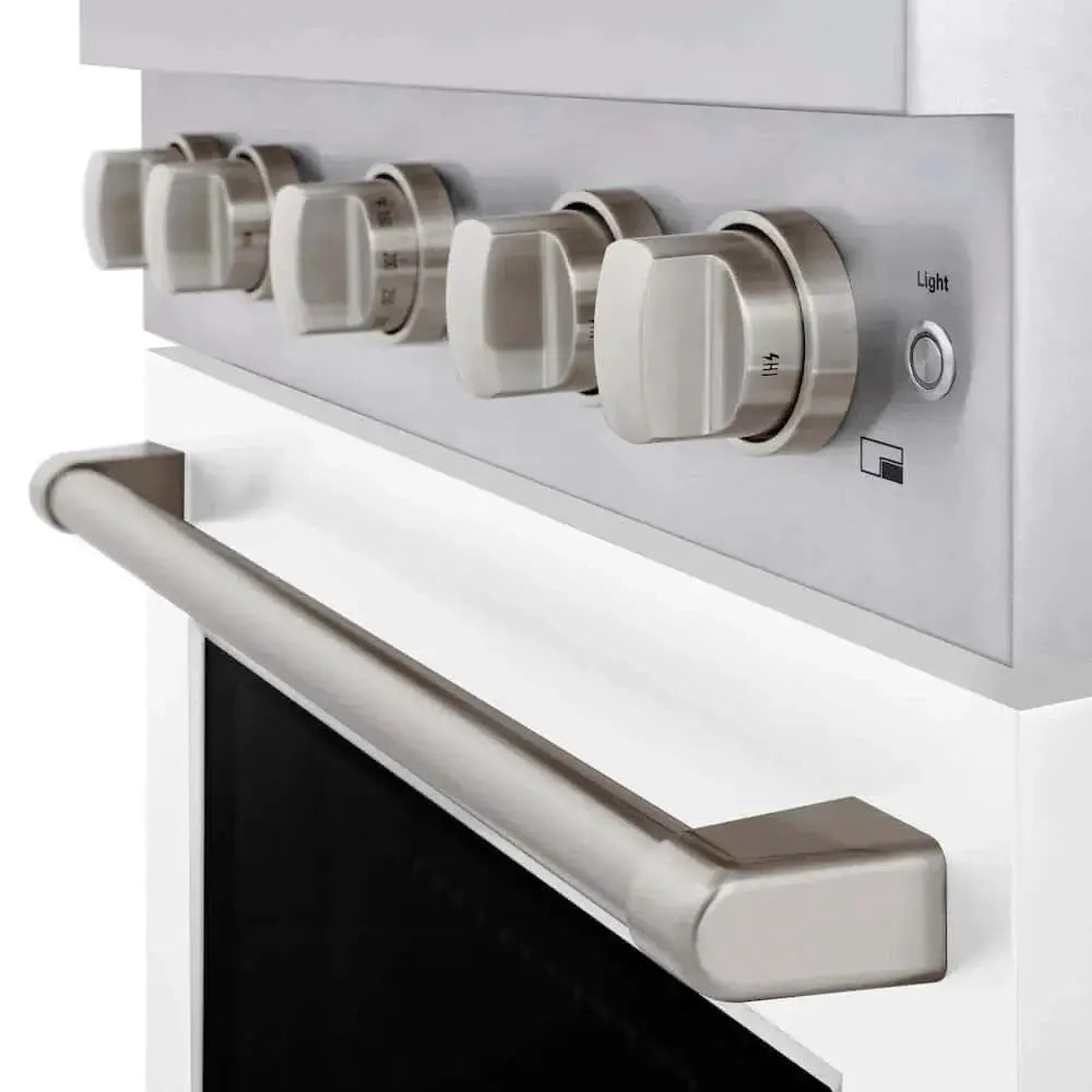 ZLINE 30 In. Gas Range, Stainless Steel, White Matte, SGR-WM-30 by Farmhouse Kitchen and Bath