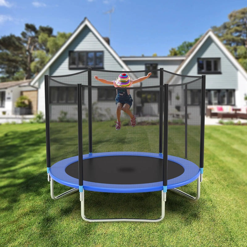 8 feet Safety Jumping Round Trampoline with Spring Safety Pad by DirectDeals