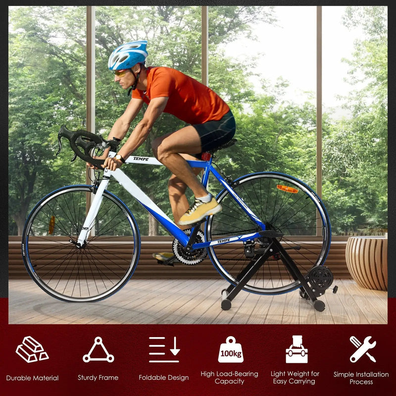 Folding Indoor Bike Trainer Stand for 26-28 Inch Wheels by DirectDeals