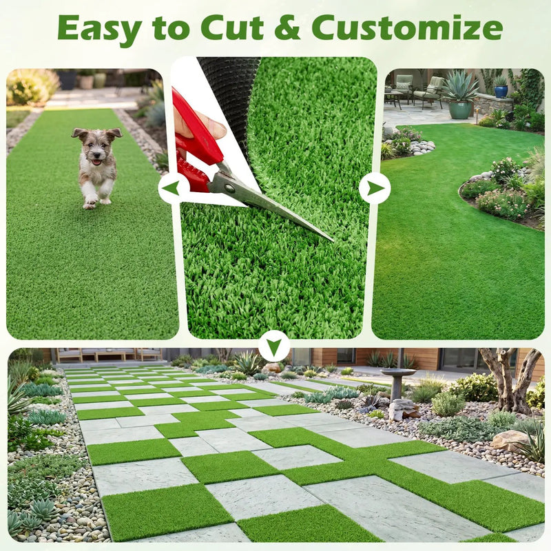 Artificial Turf Rug with 0.3 Inch Pile Height by DirectDeals